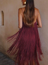 Florence – Kurzes Kleid mit offenem Rücken und Fransen